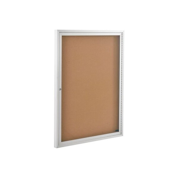 Gec Global Industrial Enclosed Cork Bulletin Board - 36inW x 48inH - 1 Door TWEB1-3648 - main